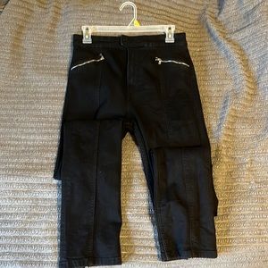 Zara Black Skinny Pant with Zippers in back